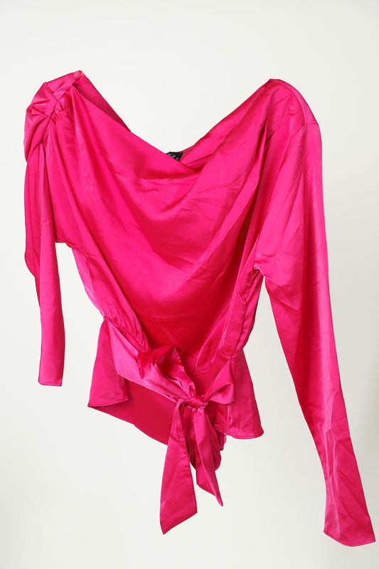 Blusa Magenta Manga Larga